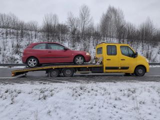 Laweta pracująca podczas opadów śniegu – Zamość